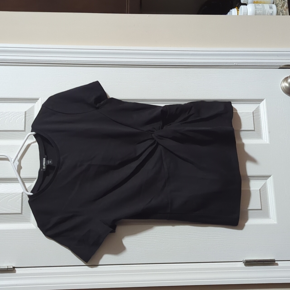 Express Black Top with Sleeves Medium